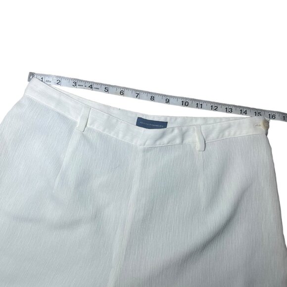 Adolfo Dominguez White High Waist Wide Leg Pants Size 46 - Picture 7 of 7